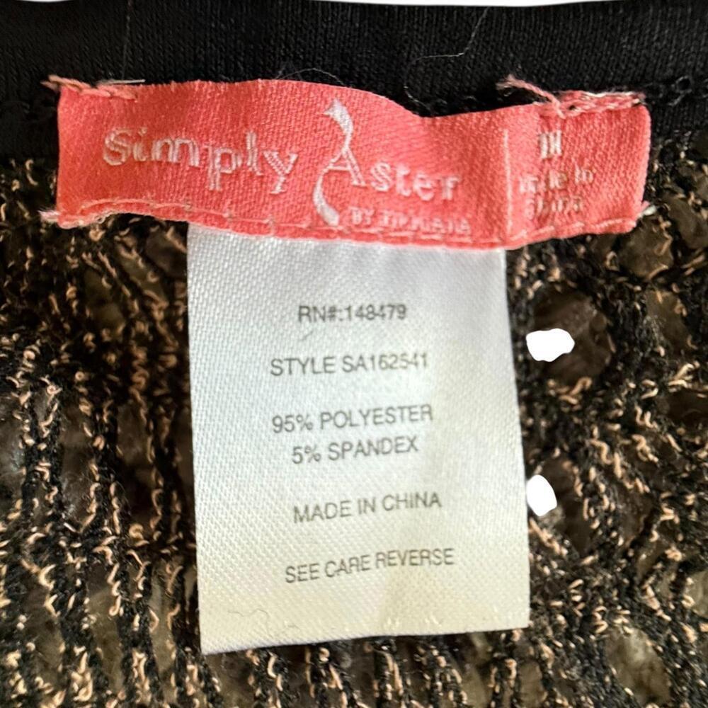 Simply Aster Mixed Animal Print Mesh Patchwork Cardigan Top M Boho Chic — image 3 of 5